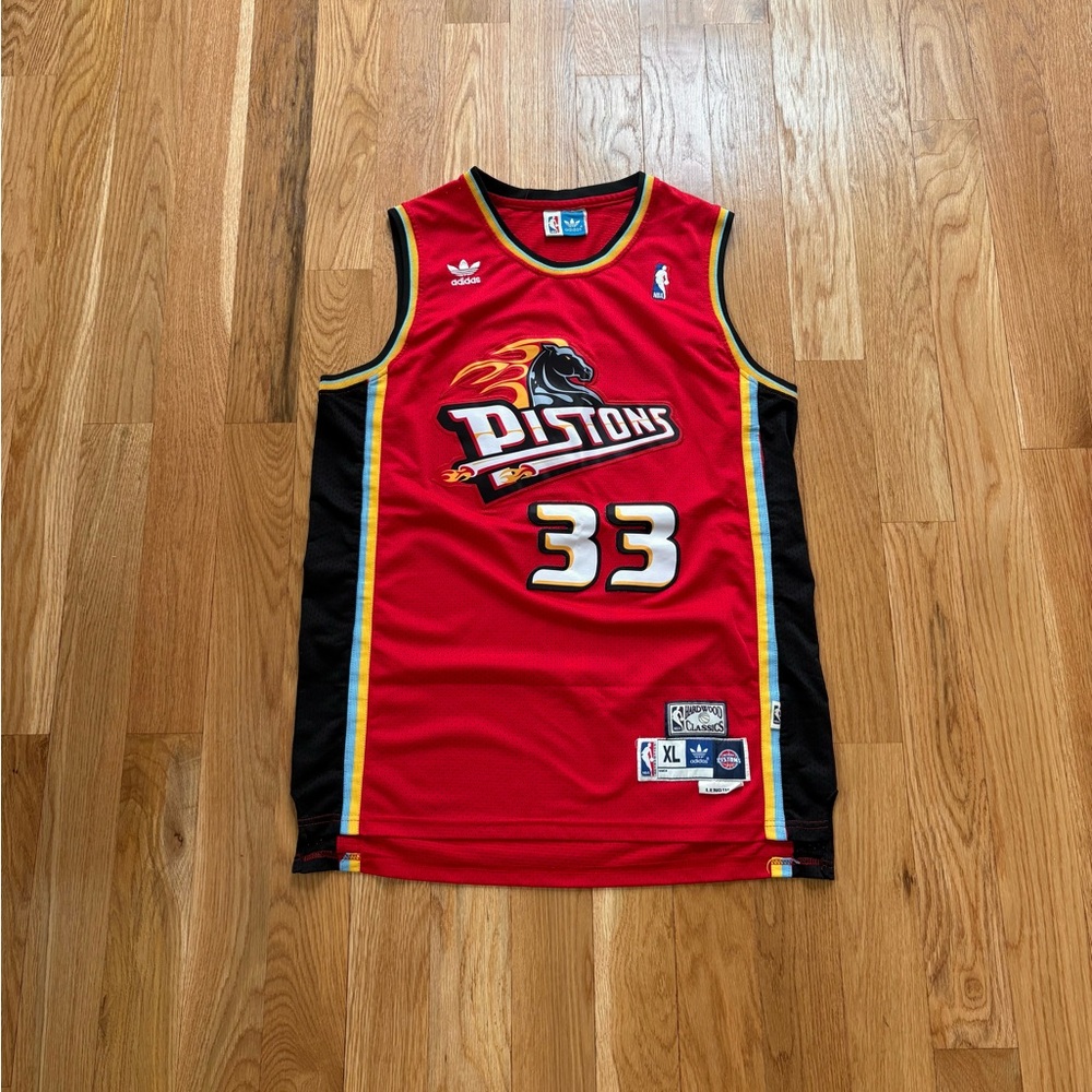 Mitchell & Ness Adidas Detroit Pistons NBA Maroon Alt Jersey 99-00 Grant Hill XL